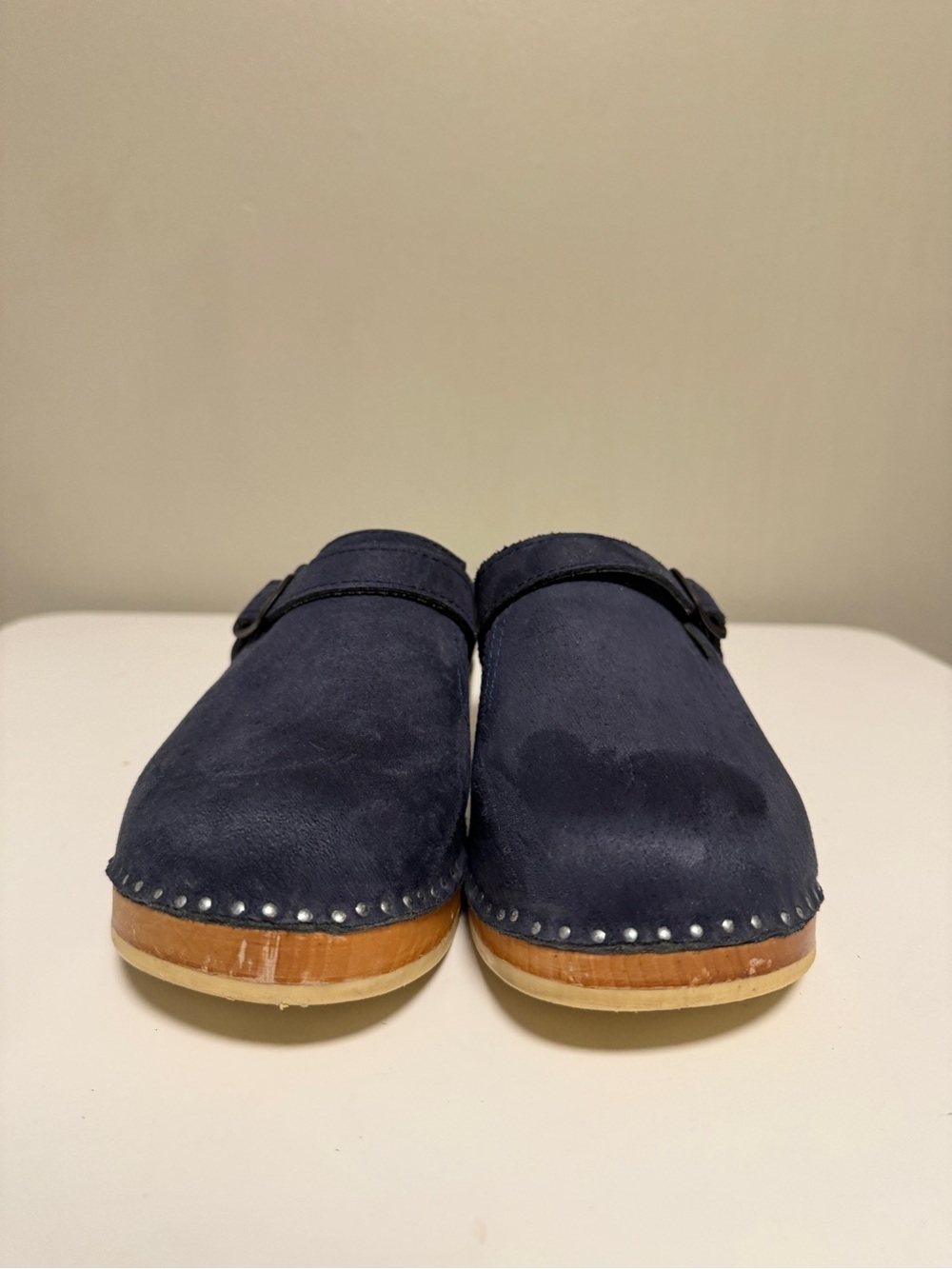 Swedish Clogs Troentorp Raphael Blue Waxy Suede Mid Women’s US 9-9.5 EU 39 - Picture 2 of 8